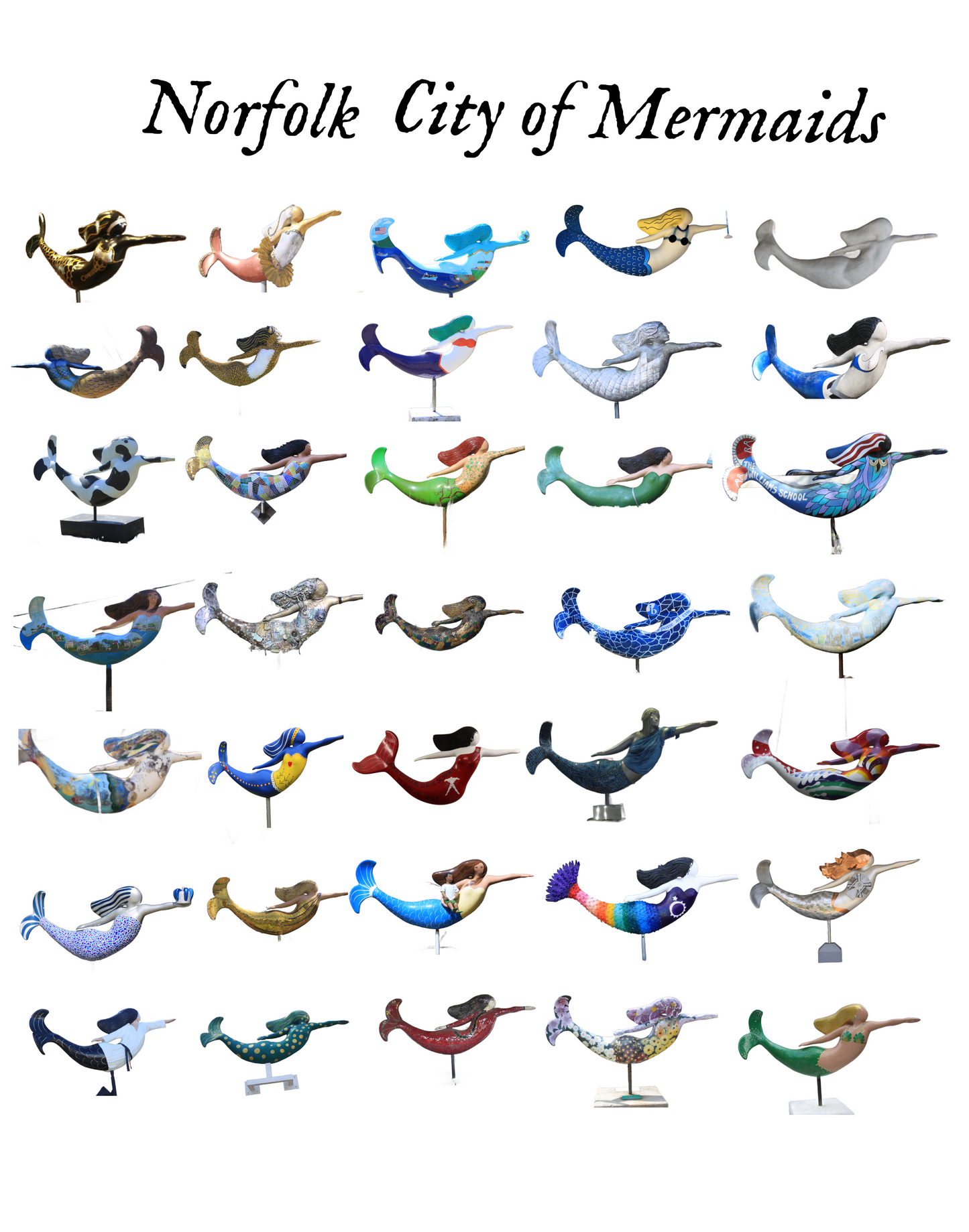 11"*17" Mermaids of Norfolk Poster