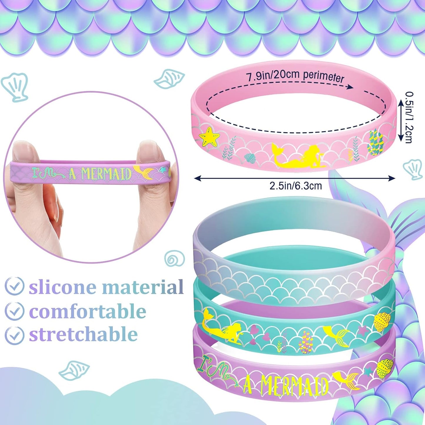 Mermaid Silicone Wristband