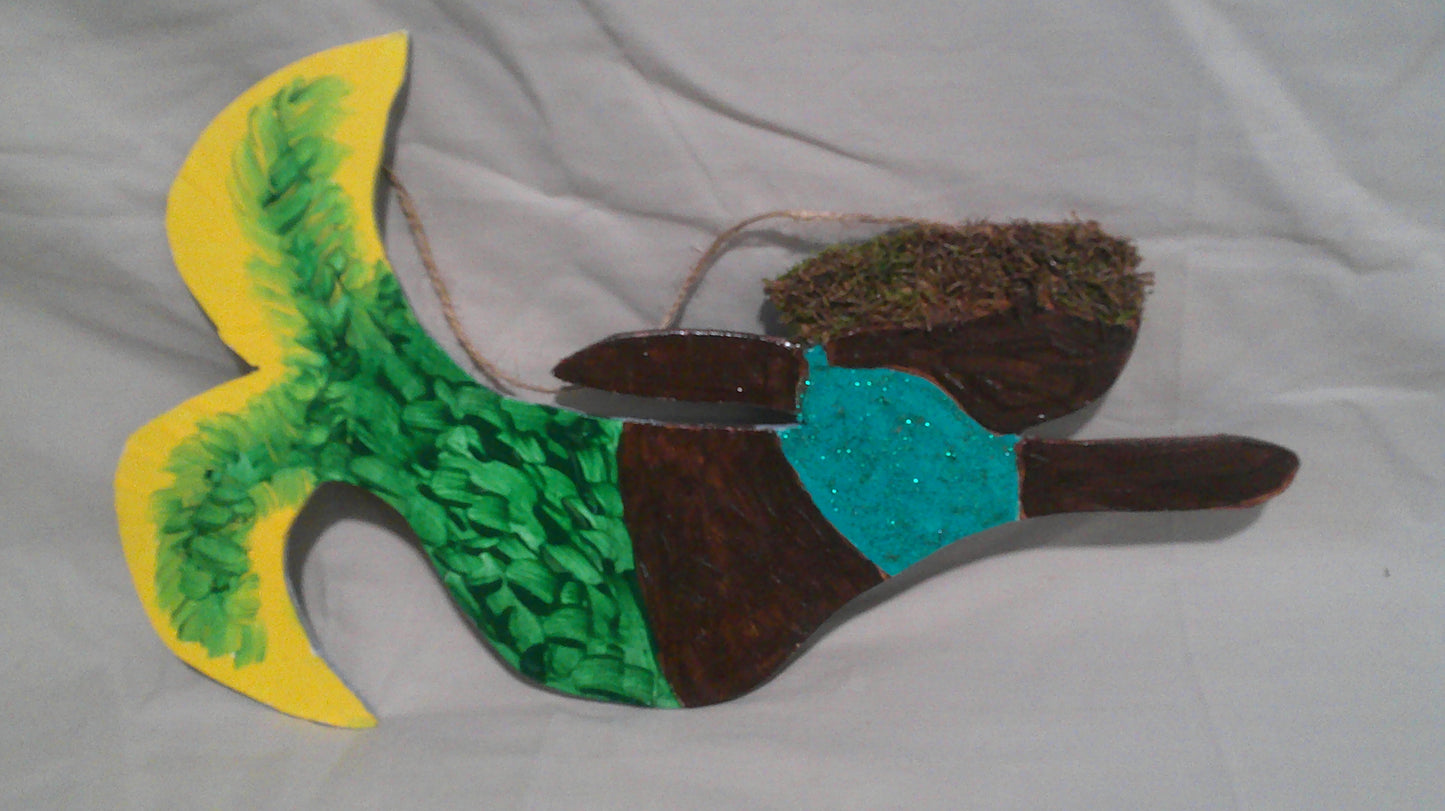 12" * 8" Swimming mermaid wall decor - Multi colors available