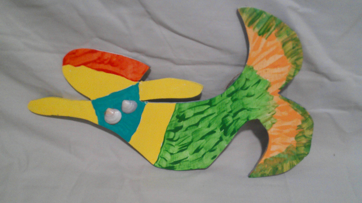 12" * 8" Swimming mermaid wall decor - Multi colors available