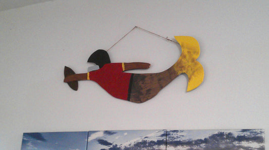 Football Mermaid Wall Decor - 24" * 10"