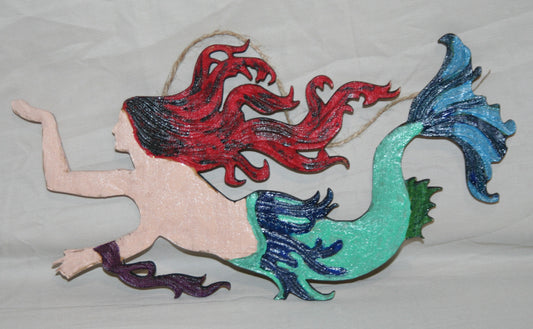 Hand painted & highly detailed mermaid wall decor