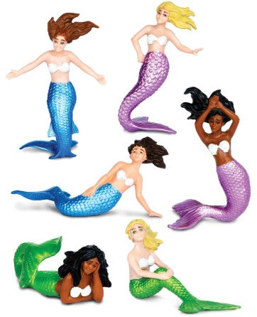 Detailed Mini Plastic Mermaid Model Figures